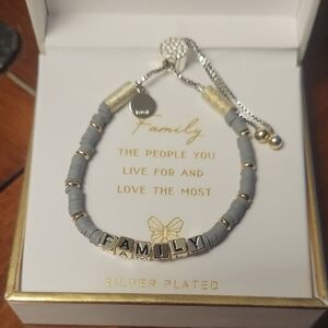 Silver Plated Family Bracelet